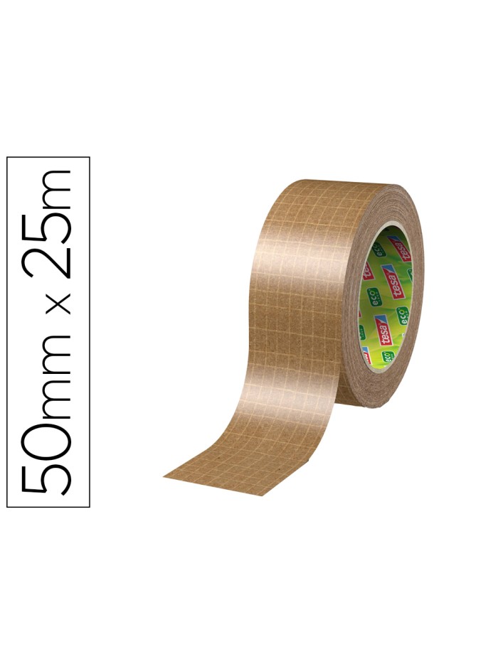 Cinta adhesiva tesa eco papel ultrafuerte color kraft 25 mt x 50 mm para embalaje Cinta adhesiva tesa eco papel ultrafuerte color kraft 25 mt x 50 mm para embalaje