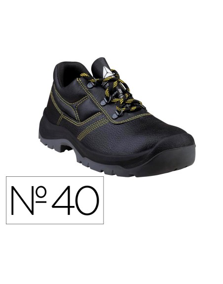 Zapatos de seguridad deltaplus piel crupon pigmentada suela pu bi densidad color negro talla 40