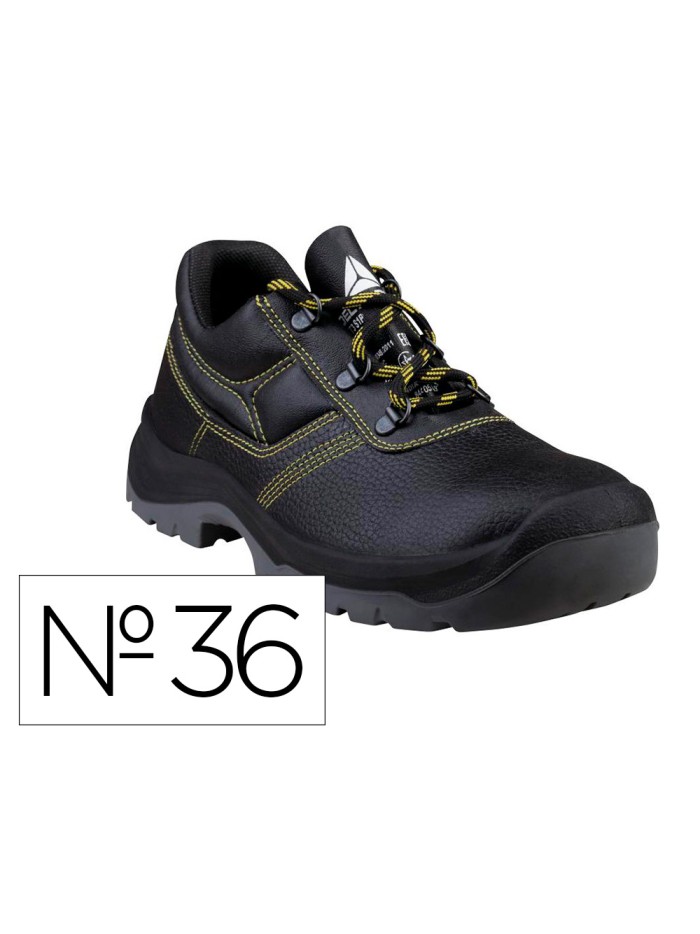 Zapatos de seguridad deltaplus piel crupon pigmentada suela pu bi densidad color negro talla 36 Zapatos de seguridad deltaplus piel crupon pigmentada suela pu bi densidad color negro talla 36