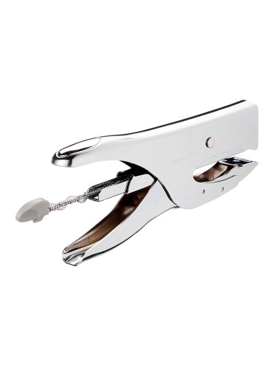 Grapadora petrus de tenaza 222 metalica cromada capacidad de grapado 40 hojas usa grapas 22/6-8 y 24/6-8