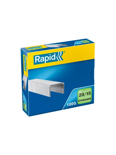 Grapas rapid 23/15 mm galvanizada caja de 1000 unidades