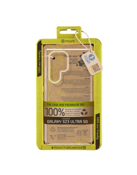 Funda muvit recycletek para samsung galaxy s23 ultra 5g transparente