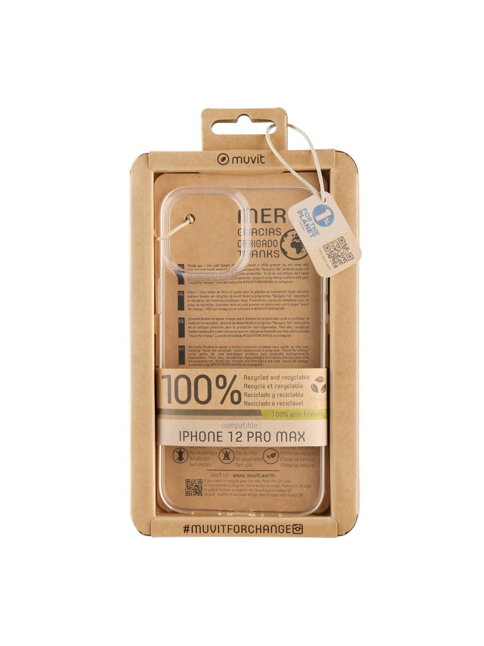 Funda muvit recycletek para apple iphone 12 pro max transparente Funda muvit recycletek para apple iphone 12 pro max transparente