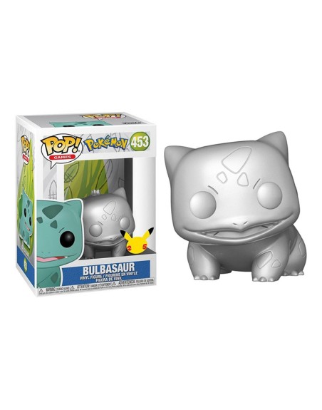 Funko pop jumbo pokemon s6 bulbasaur plateado efecto metalico 10 pulgadas edicion especial exclusivo 59874