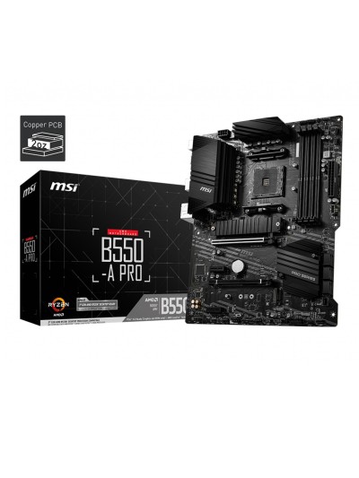Placa base msi amd b550 - a pro am4 - atx - ddr4 x4 - max 128gb - 3200 mhz - hdmi - display port
