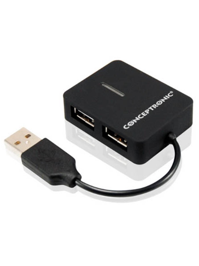 Hub externo conceptronic usb 2.0 4 puertos compacto Hub externo conceptronic usb 2.0 4 puertos compacto
