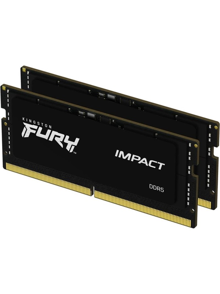 Memoria ram ddr5 32gb 2 x 16gb kingston - sodimm - 5600mhz - pc5 44800 - fury impact - cl40 - 1.1v Memoria ram ddr5 32gb 2 x 16gb kingston - sodimm - 5600mhz - pc5 44800 - fury impact - cl40 - 1.1v