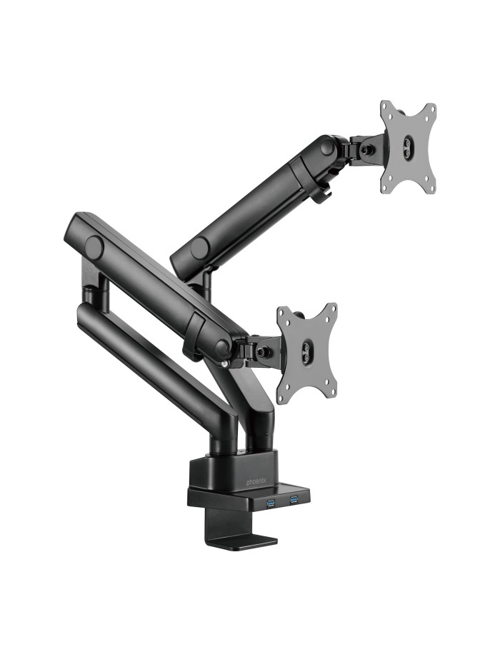 Phoenix mstand2 brazo articulado resorte de gas para doble monitor hasta 27 vesa 75 x 75 - 100 x 100 incluye 2 usb Phoenix mstand2 brazo articulado resorte de gas para doble monitor hasta 27 vesa 75 x 75 - 100 x 100 incluye 2 usb