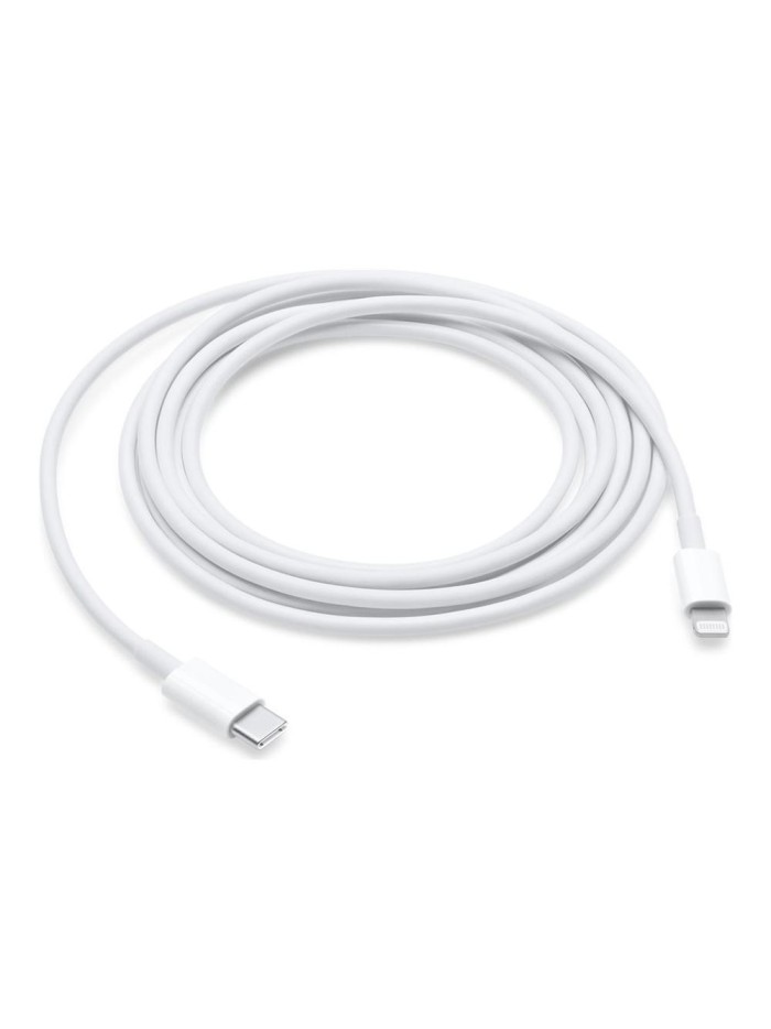 Cable usb tipo c a lightning apple 2m - macho - macho - blanco Cable usb tipo c a lightning apple 2m - macho - macho - blanco