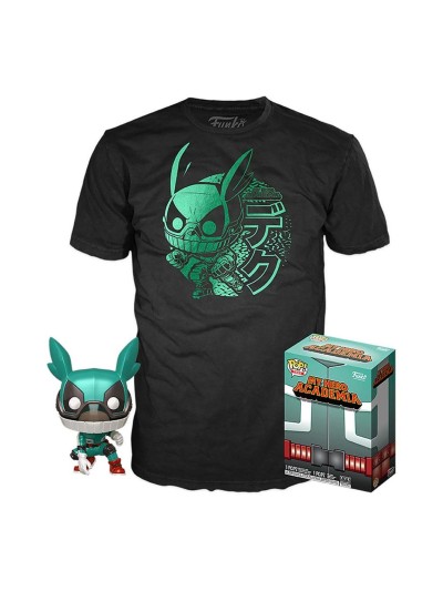 Pop & tee my hero academia deku con casco (full mech suit) funko + camiseta talla l
