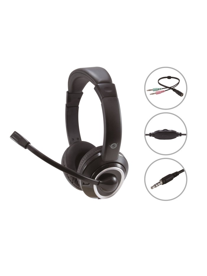 Auricular conceptronic polona02ba - jack 3.5mm - microfono - control volumen Auricular conceptronic polona02ba - jack 3.5mm - microfono - control volumen