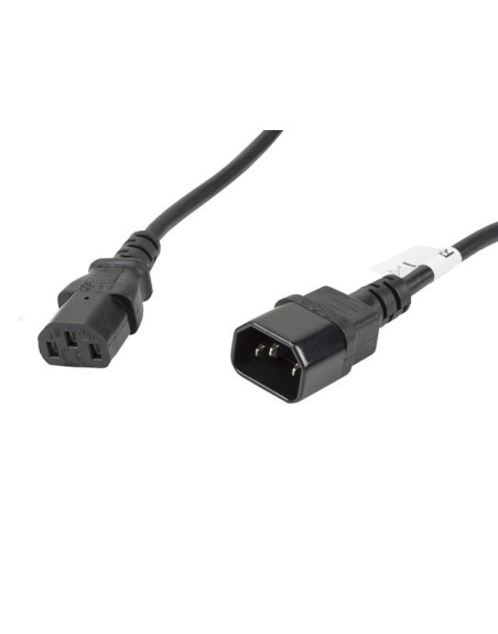 Cable alargador lanberg alimentacion cpu iec320 c13 h - iec320 c14 m vde 5m