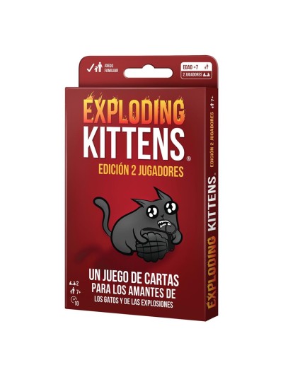 Juego de mesa exploding kittens edicion 2 jugadores pegi 10