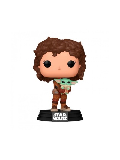 Funko pop mandalorian peli motto con grogu 76552