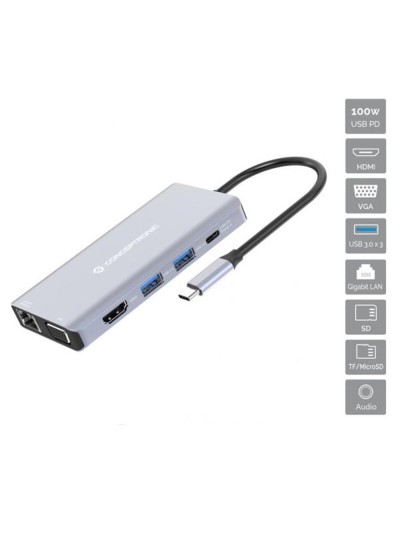 Docking station conceptronic usb tipo c 10 en 1