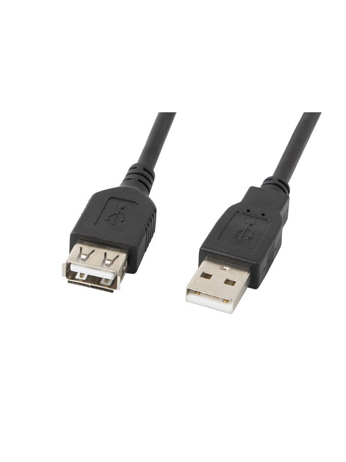 Cable alargador lanberg usb 2.0 macho hembra 0.7m negro Cable alargador lanberg usb 2.0 macho hembra 0.7m negro