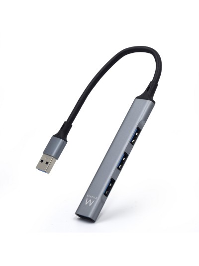 Hub slim ewent 4 puertos usb + entrada y salida - usb tipo a