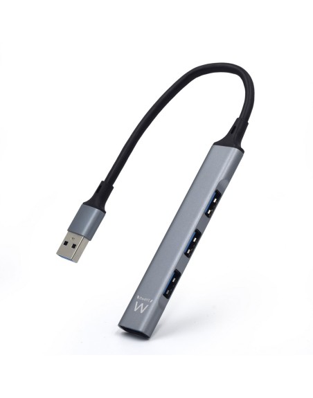 Hub slim ewent 4 puertos usb + entrada y salida - usb tipo a