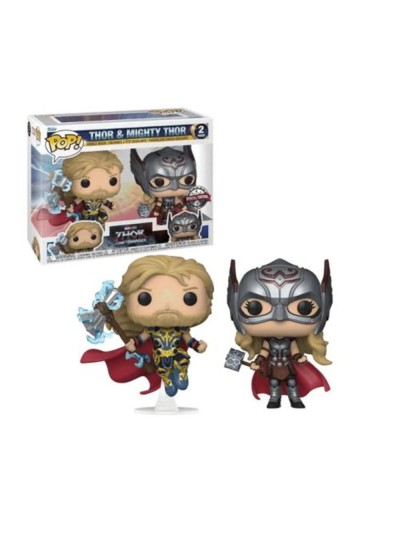 Pack 2 funkos funko pop marvel thor love & thunder thor & migthy thor 63176