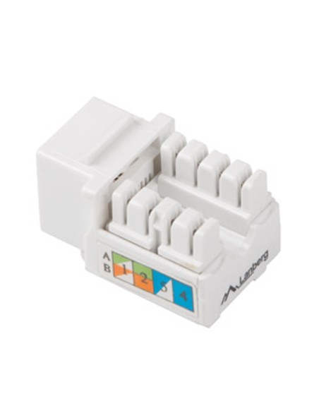 Conector keystone lanberg cat 5e utp rj45 90 grados