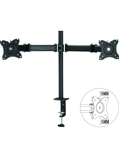Soporte doble monitor 100 x 100 hasta 27 pulgadas