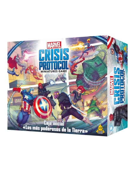 Juego de mesa marvel crisis protocol caja inicial los mas poderosos de la tierra edad recomendada 14 años