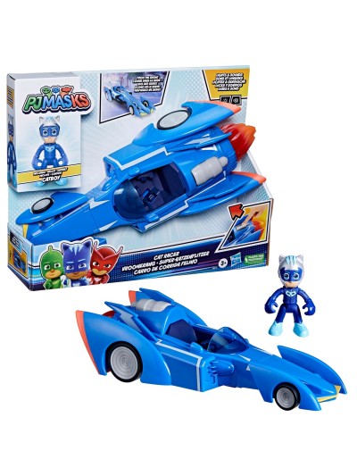 Figura hasbro gatomovil pj masks power heroes - súper gato - móvil