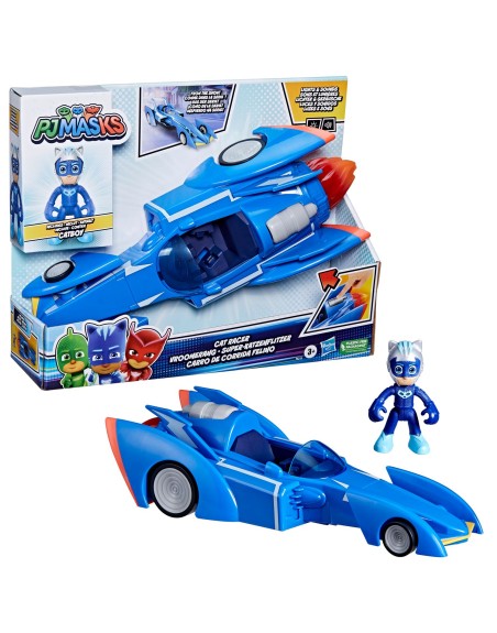 Figura hasbro gatomovil pj masks power heroes - súper gato - móvil