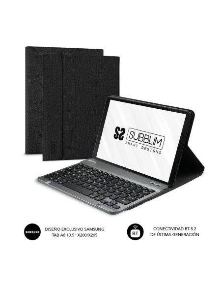 Funda + teclado subblim para samsung gt a8 10.5 pulgadas pulgadas x200 - 205