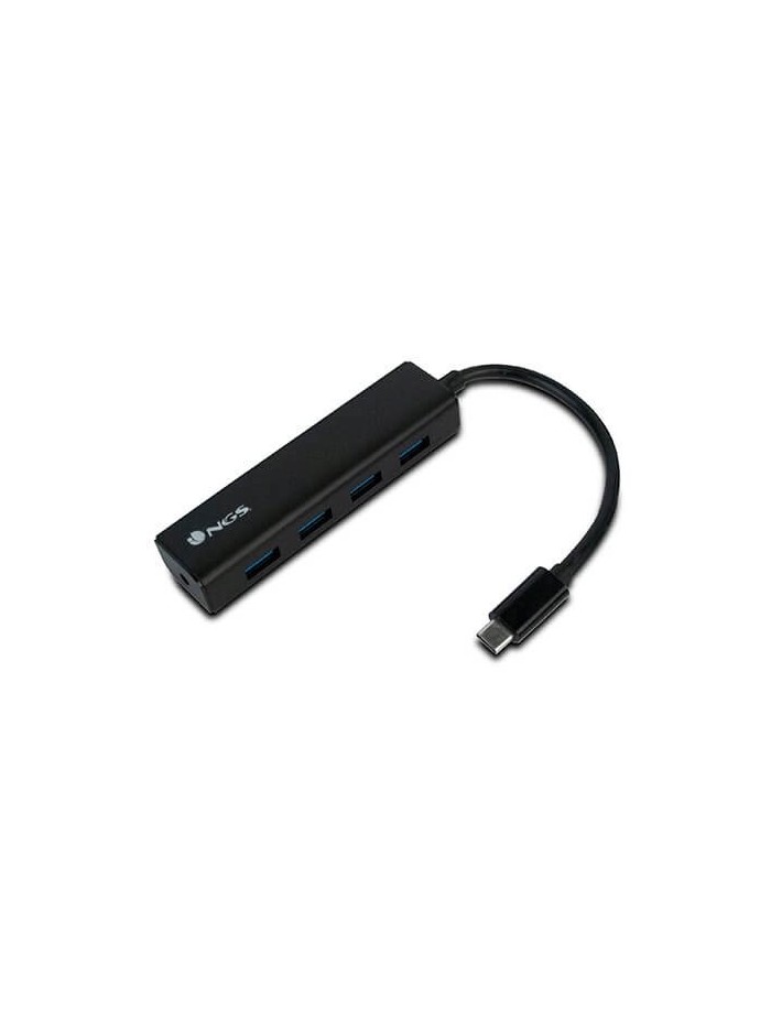 Hub 4 puertos usb 3.0 ngs negro - 5gbps Hub 4 puertos usb 3.0 ngs negro - 5gbps