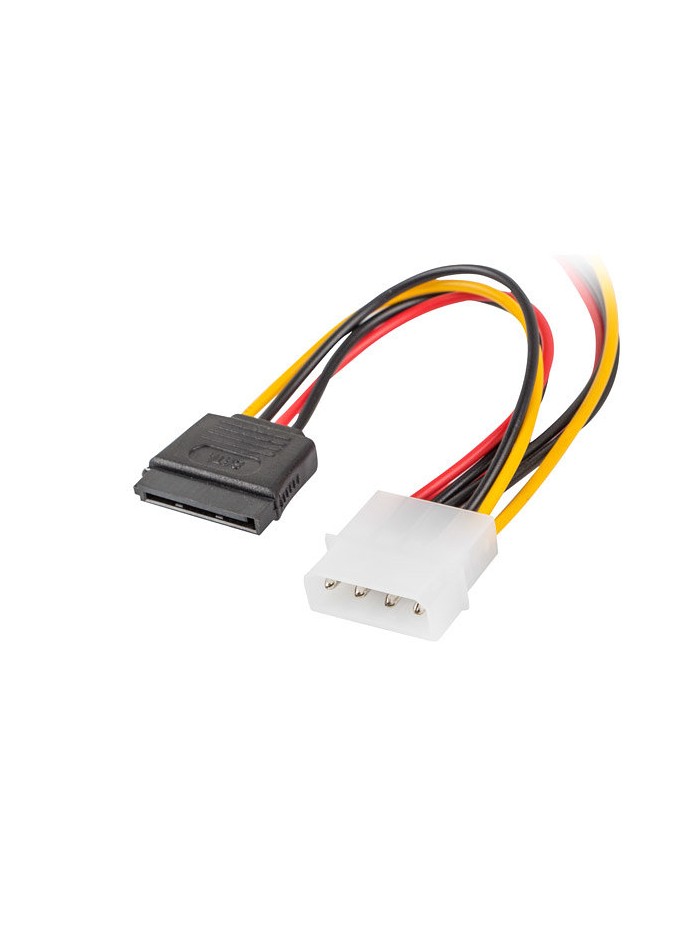 Cable lanberg alimentacion molex macho a 2x sata hembra 15 cm Cable lanberg alimentacion molex macho a 2x sata hembra 15 cm