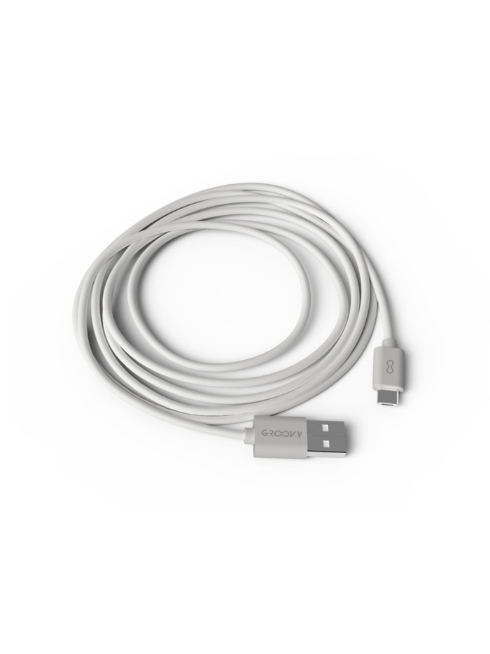 Cable groovy usb-a a micro usb longitud 2 mt color blanco Cable groovy usb-a a micro usb longitud 2 mt color blanco