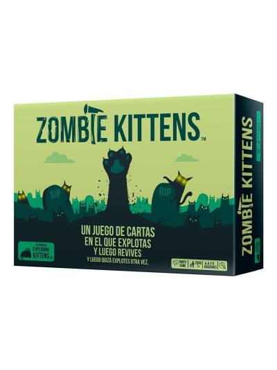 Juego de mesa exploding kittens zombie kittens edad recomendada 7 años