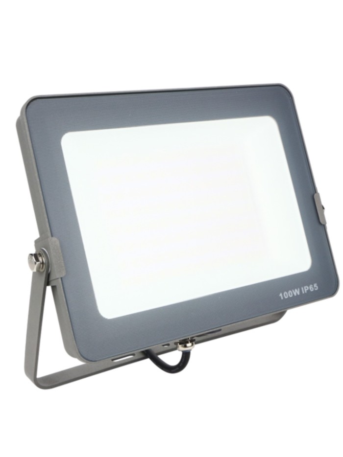 Foco proyector led ips 65 100w 5700k luz fria 8.000lm gris Foco proyector led ips 65 100w 5700k luz fria 8.000lm gris
