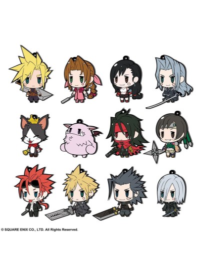 Set 12 colgantes de goma square enix final fantasy vii extended edition