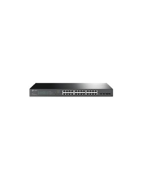 Switch 28 puertos 10 - 100 - 1000 poe 250w +4 sfp gestion l2+ tp - link