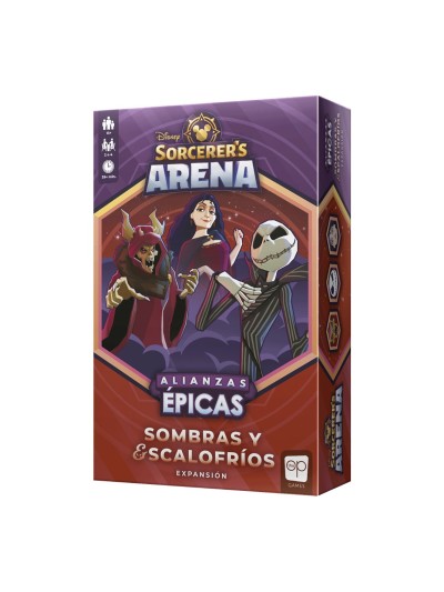 Juego de mesa disney sorcerer arena sombras y escalofrios expansion edad recomendada 13 años
