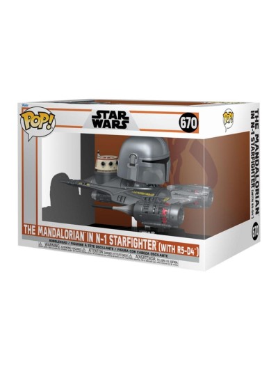 Funko pop rides mandalorian mandaloriano & n - 1 starfighter 76549