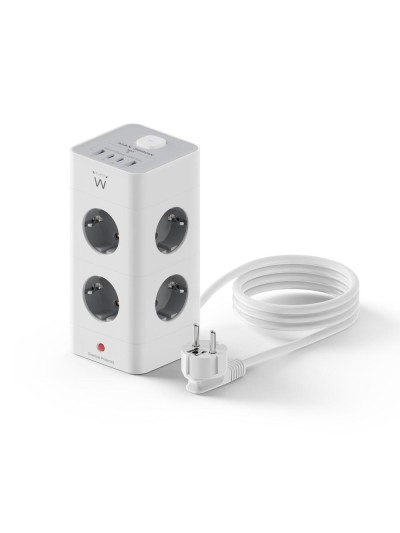 Regleta sobremesa ewent ew3864 8x schuko - 2x usb tipo a - 2x usb tipo b