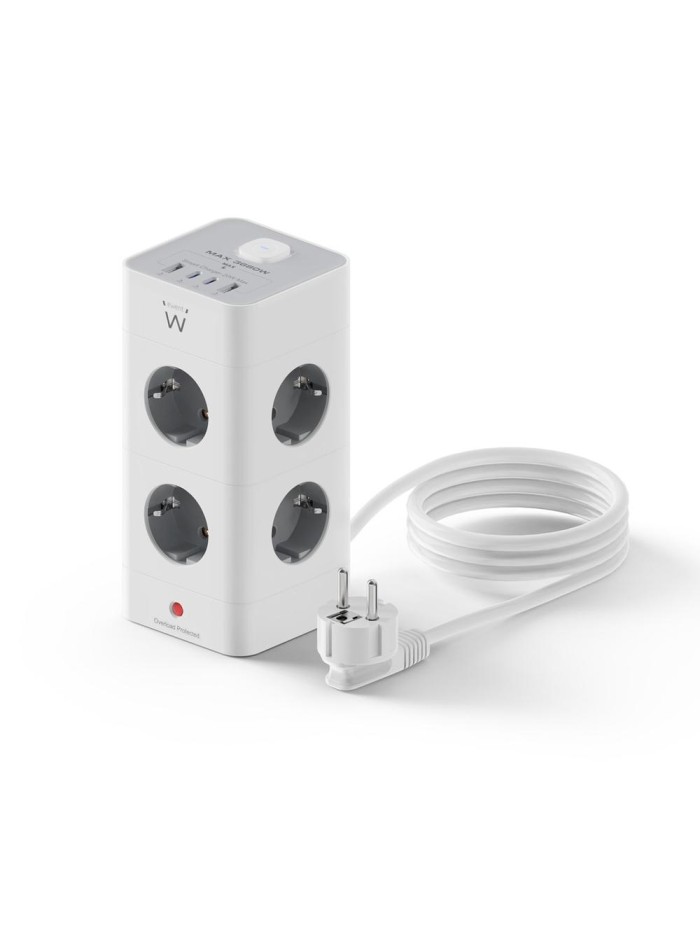 Regleta sobremesa ewent ew3864 8x schuko - 2x usb tipo a - 2x usb tipo b Regleta sobremesa ewent ew3864 8x schuko - 2x usb tipo a - 2x usb tipo b
