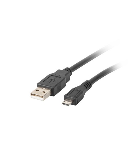 Cable usb lanberg 2.0 macho - micro usb macho 0.3m negro