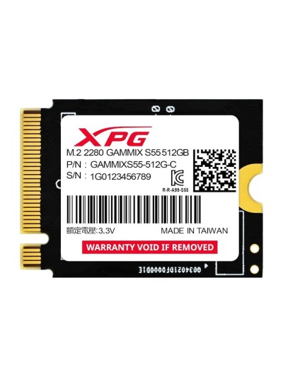 Disco duro interno solido ssd adata xpg gammix s55 512gb m.2 2230