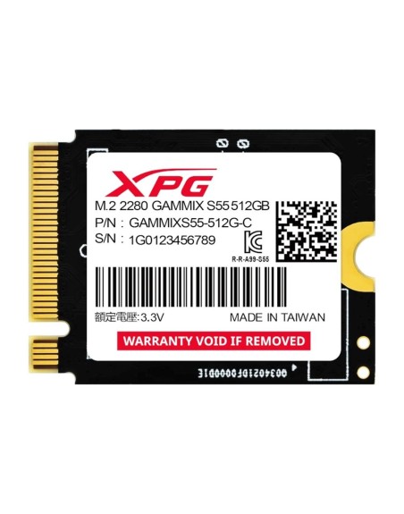 Disco duro interno solido ssd adata xpg gammix s55 512gb m.2 2230