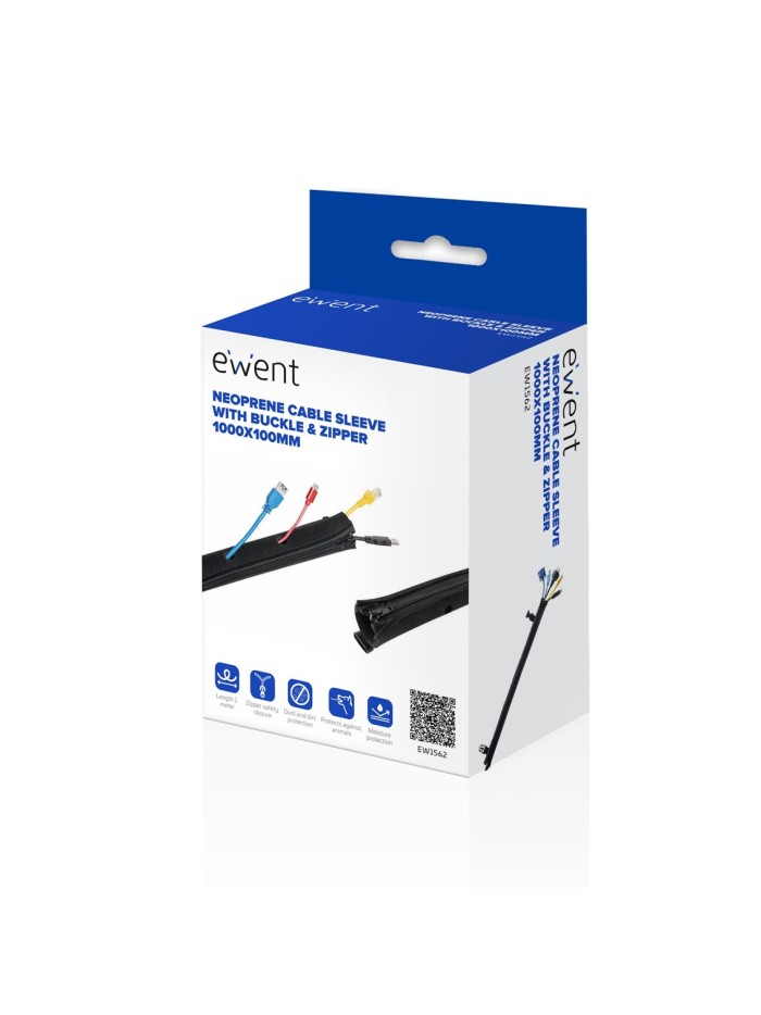 Manguito de neopreno con cremallera ewent ew1562 1000x100mm Manguito de neopreno con cremallera ewent ew1562 1000x100mm