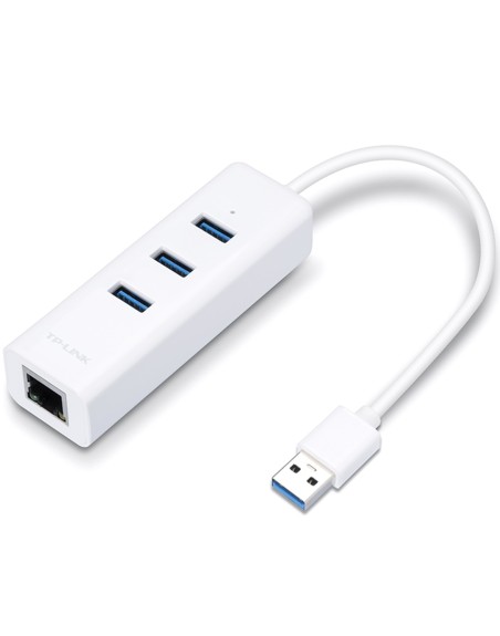 Adaptador usb a ethernet gigabit + hub de 3 puertos usb 3.0 tp link