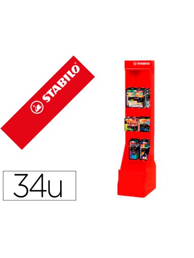 Contenido expositor stabilo gama arty suelo 34 unidades surtidas