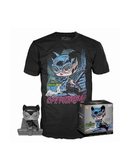 Pop & tee dc jim lee catwoman funko + camiseta talla xl