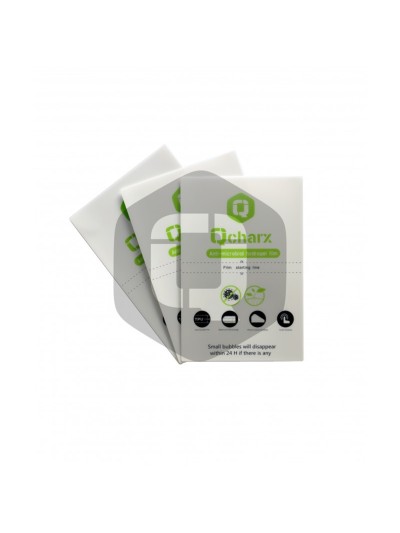 Laminas de proteccion frontales qcharx hidrogel antibacterias qx1 lite 10 unidades
