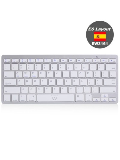 Teclado ultradelgado bluetooth ewent ew3161 para tablet formato españa