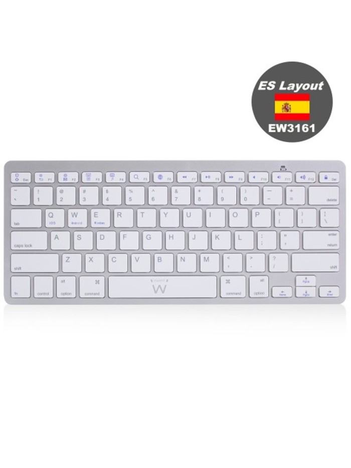 Teclado ultradelgado bluetooth ewent ew3161 para tablet formato españa Teclado ultradelgado bluetooth ewent ew3161 para tablet formato españa
